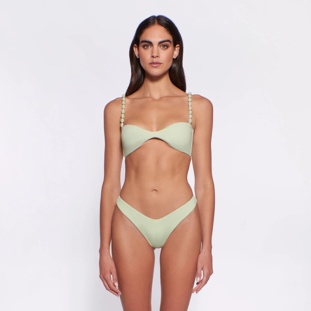 PEIXOTO Asher Bikini Top in Matcha Latte